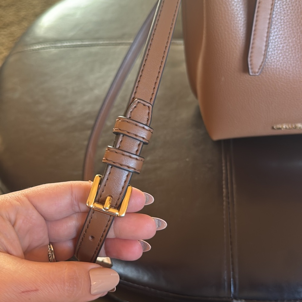 NWOT Michael Kors Emilia Bucket Crossbody Bag Brown - Picture 3 of 8